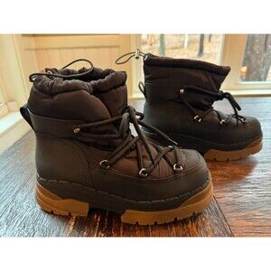 Jeffrey Campbell HUT Puff Lace-Up Snow Boots Women’s 11 | Black Waterproof NEW